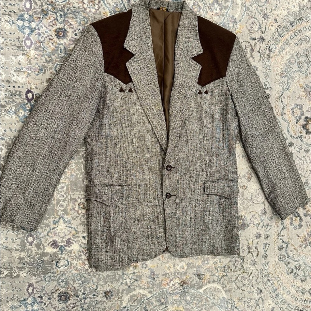 Western Jacket Pioneer Wear Blazer Cowboy Sport Rockabilly Mens 46 Vintage